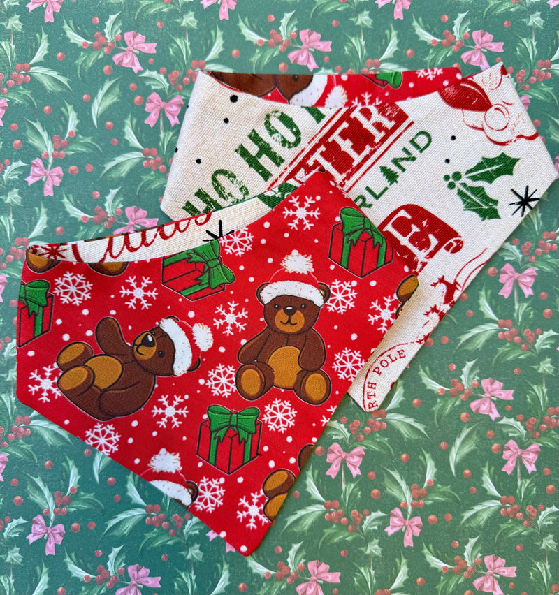 Christmas Teddies Bandana