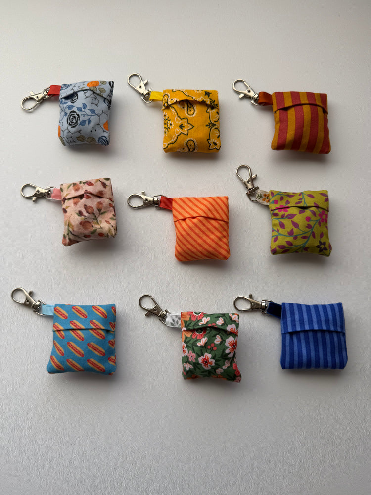 Eyeglass Wipe Pouch Keychain - Collection One