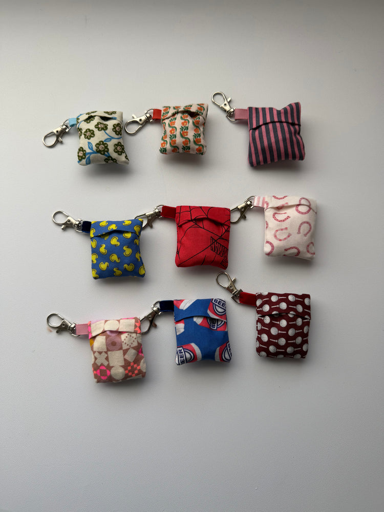 Eyeglass Wipe Pouch Keychain - Collection Two