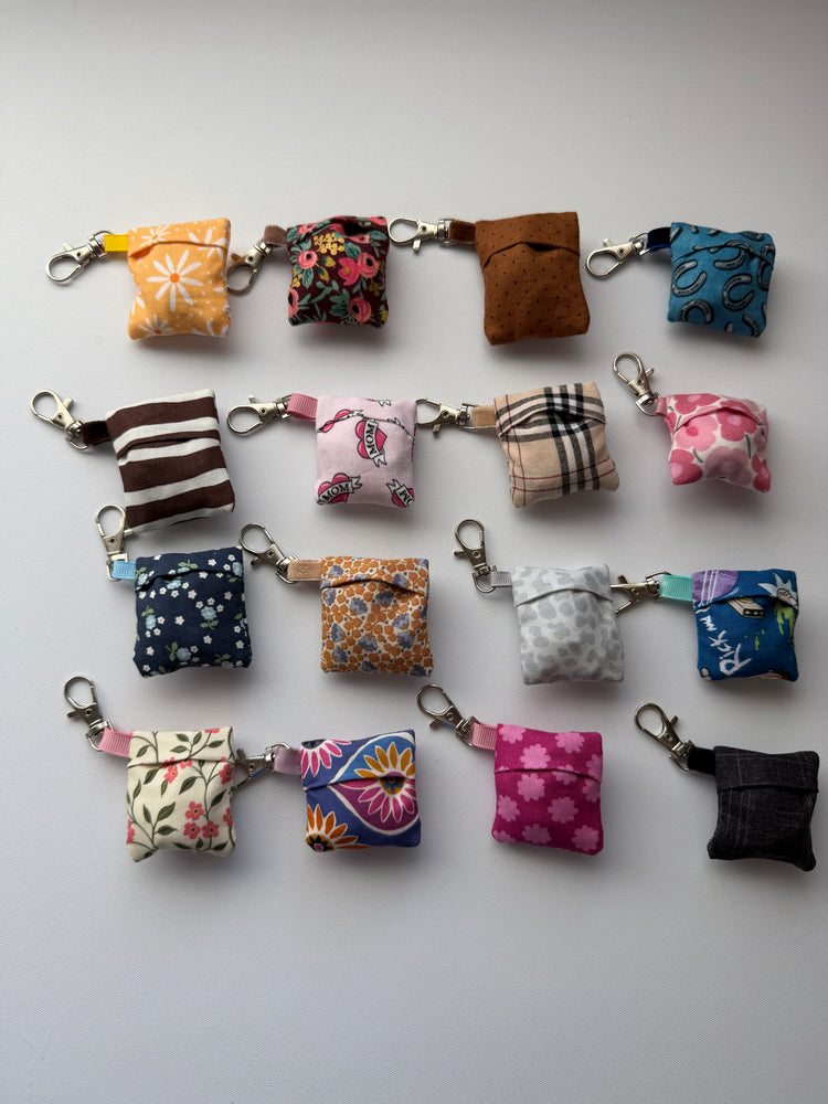 Eyeglass Wipe Pouch Keychain - Collection Three