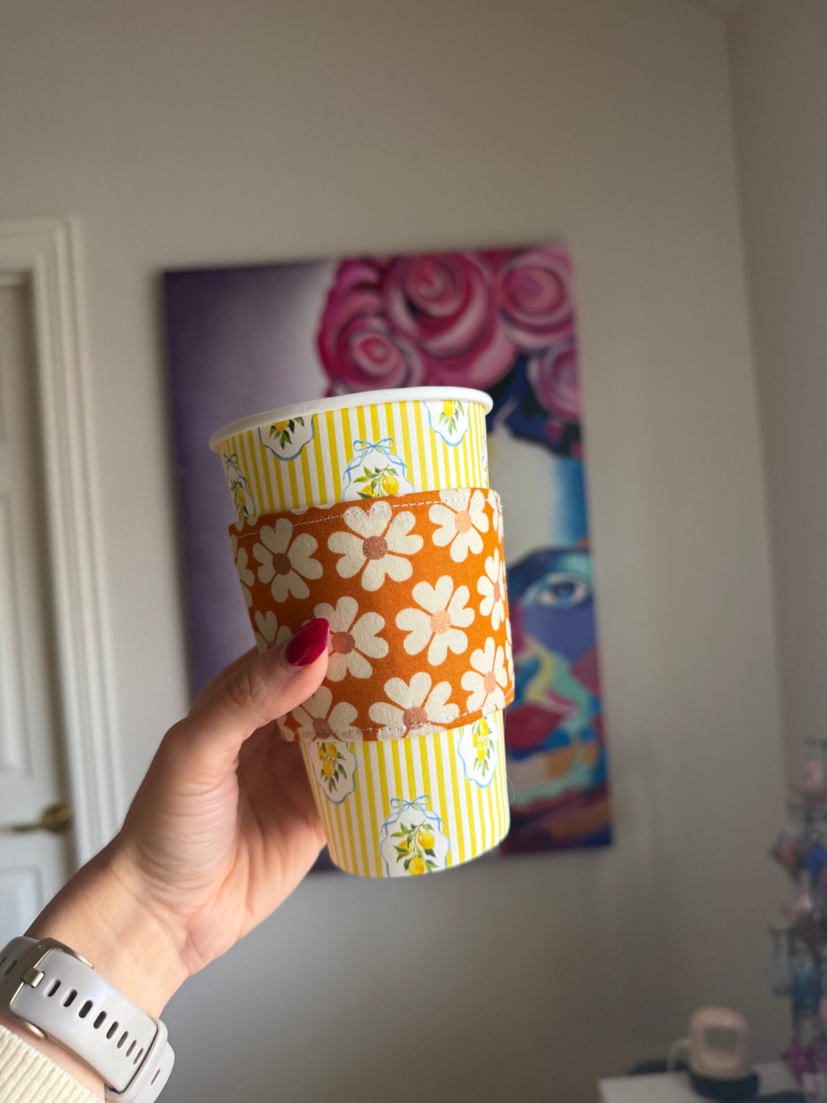 Orange Daisy Koozie