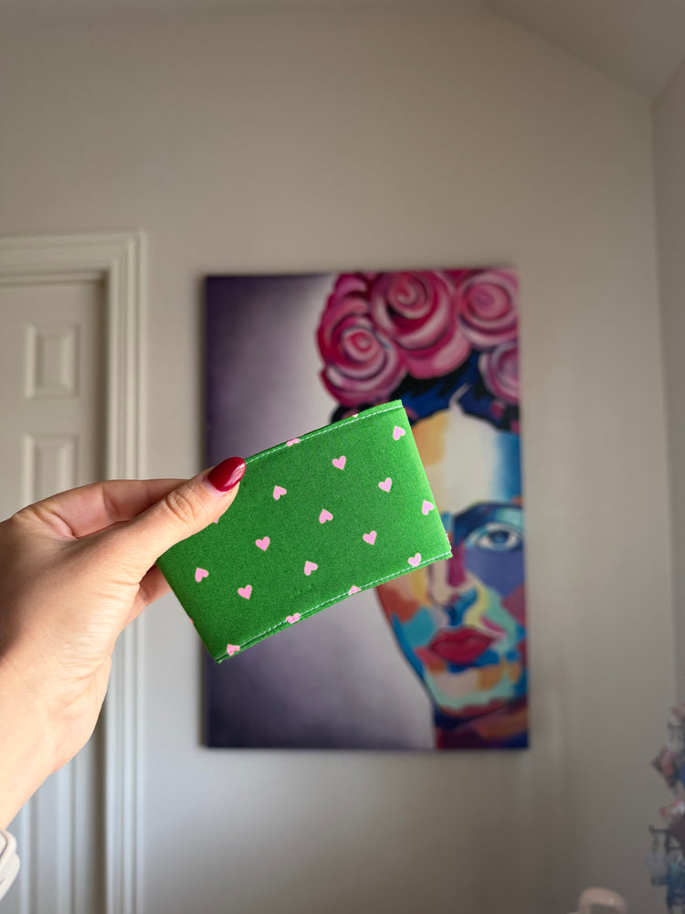 Green Hearts Koozie