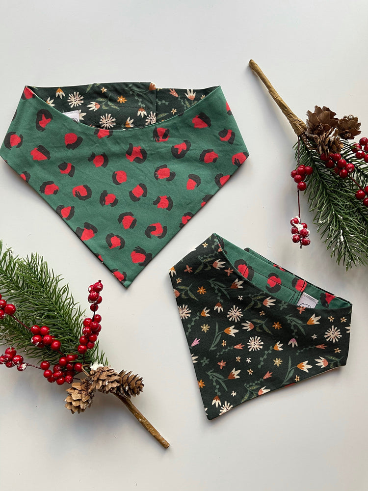 Christmas Leopard Print Bandana